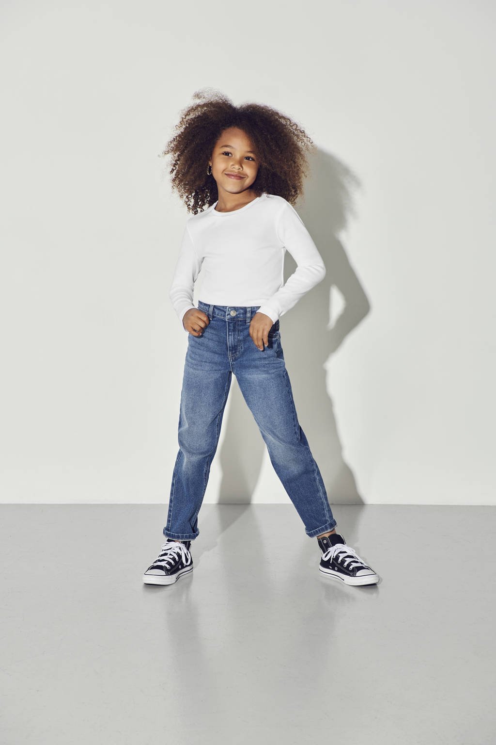 KIDS ONLY high waist mom jeans KONCALLA stonewashed | wehkamp | Stretchjeans