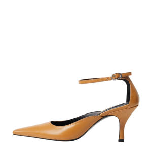   leren pumps okergeel