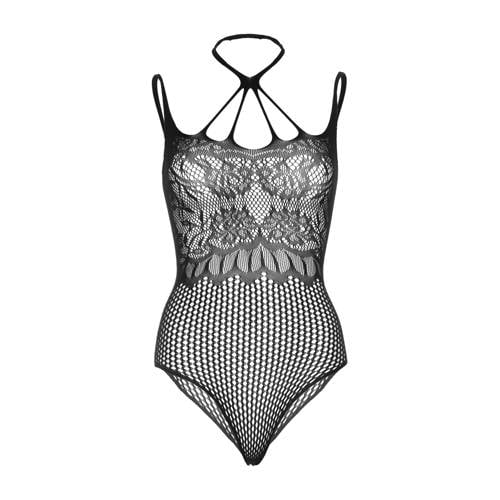 Leg Avenue fishnet stringbody zwart afbeelding