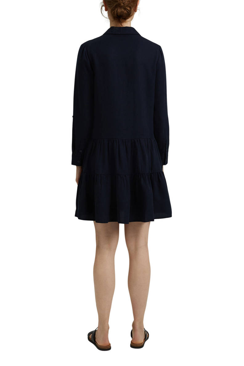 Enmain Maxi-jurk voor dames, casual A-lijn jurk met 3/4 mouwen, A-lijn