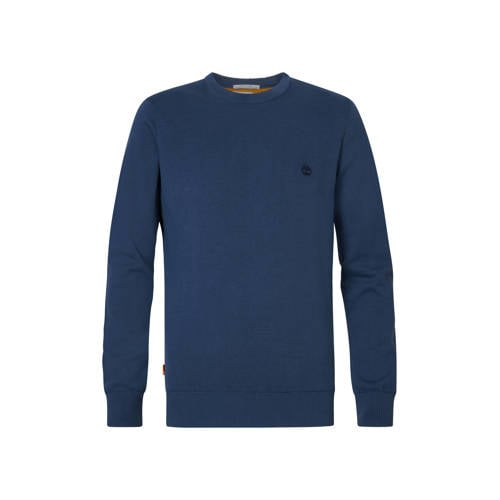 Timberland fijn gebreide pullover van katoen blauw afbeelding