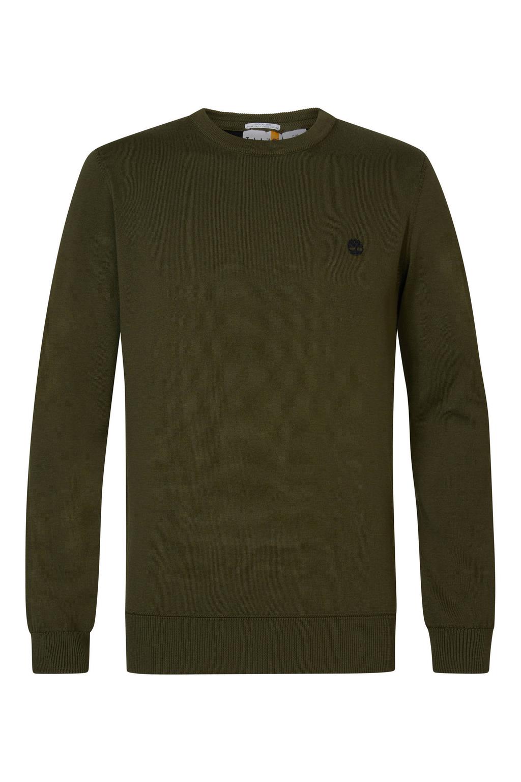 Timberland fijn gebreide pullover van katoen groen