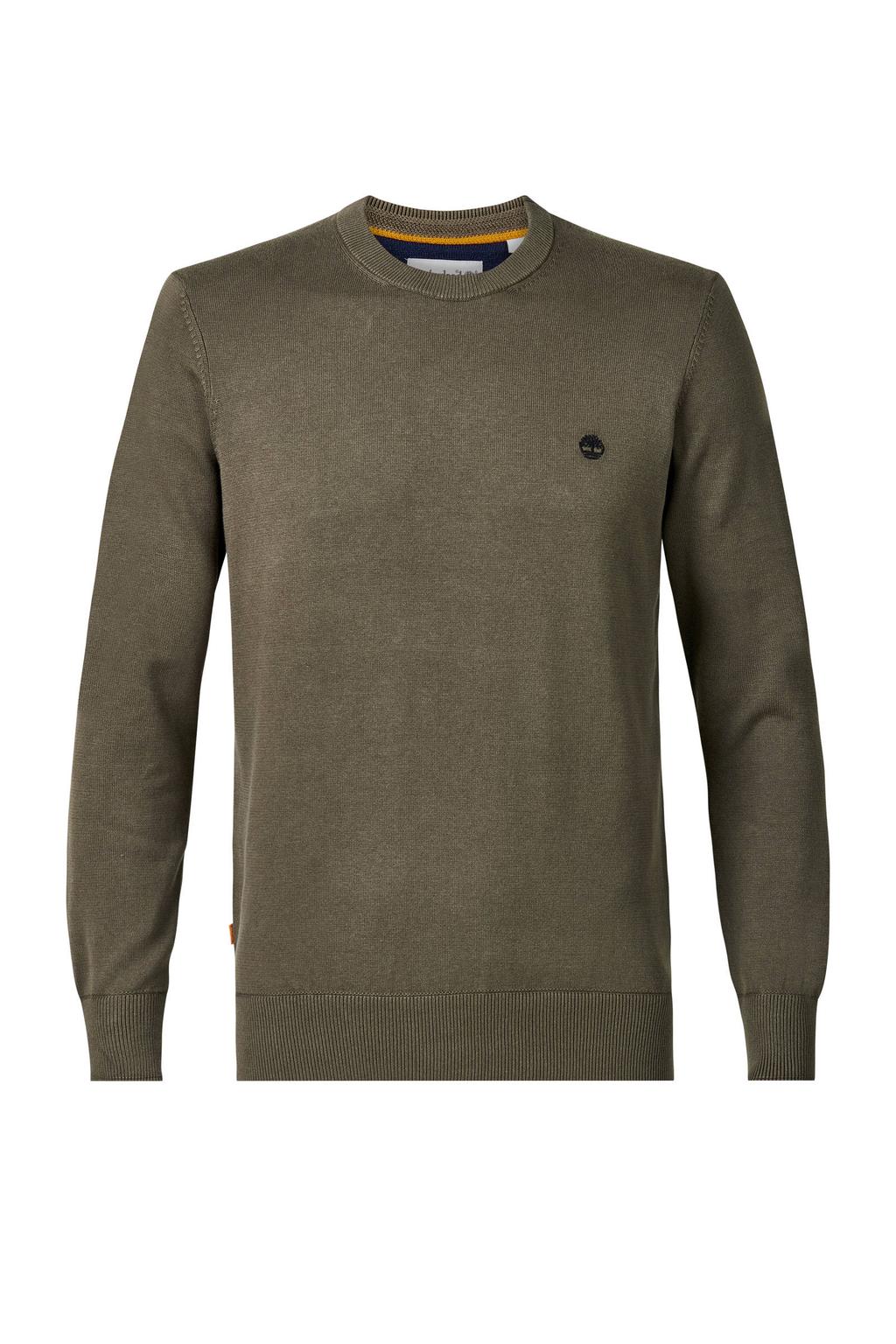 Timberland fijn gebreide pullover van katoen kaki
