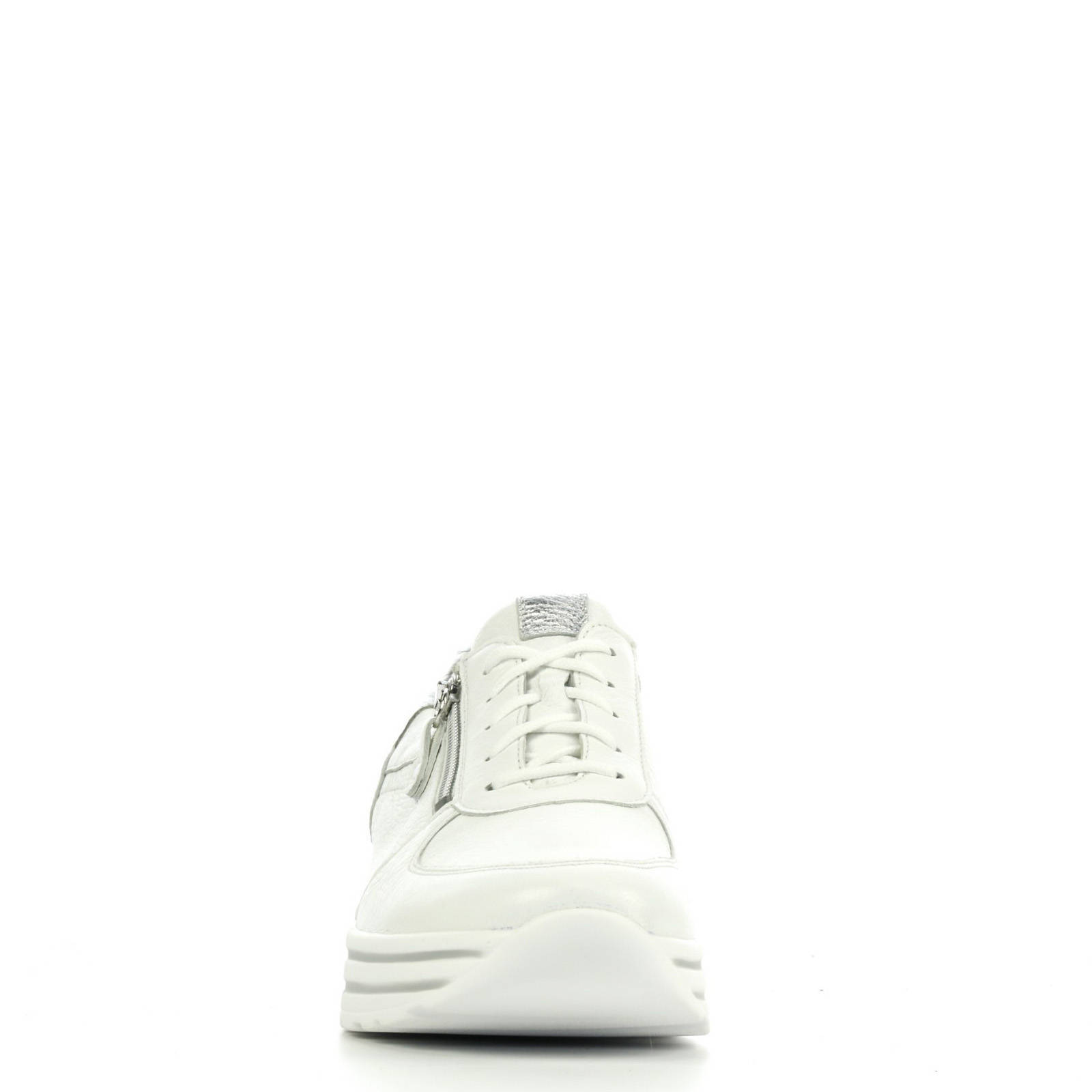 Waldläufer Schoenen Sneakers Sneakers met rits Waldlaufer 758009 comfort  leren sneakers wit/zilver Online promotion wholesale prices Free Shipping \u0026  Free Returns