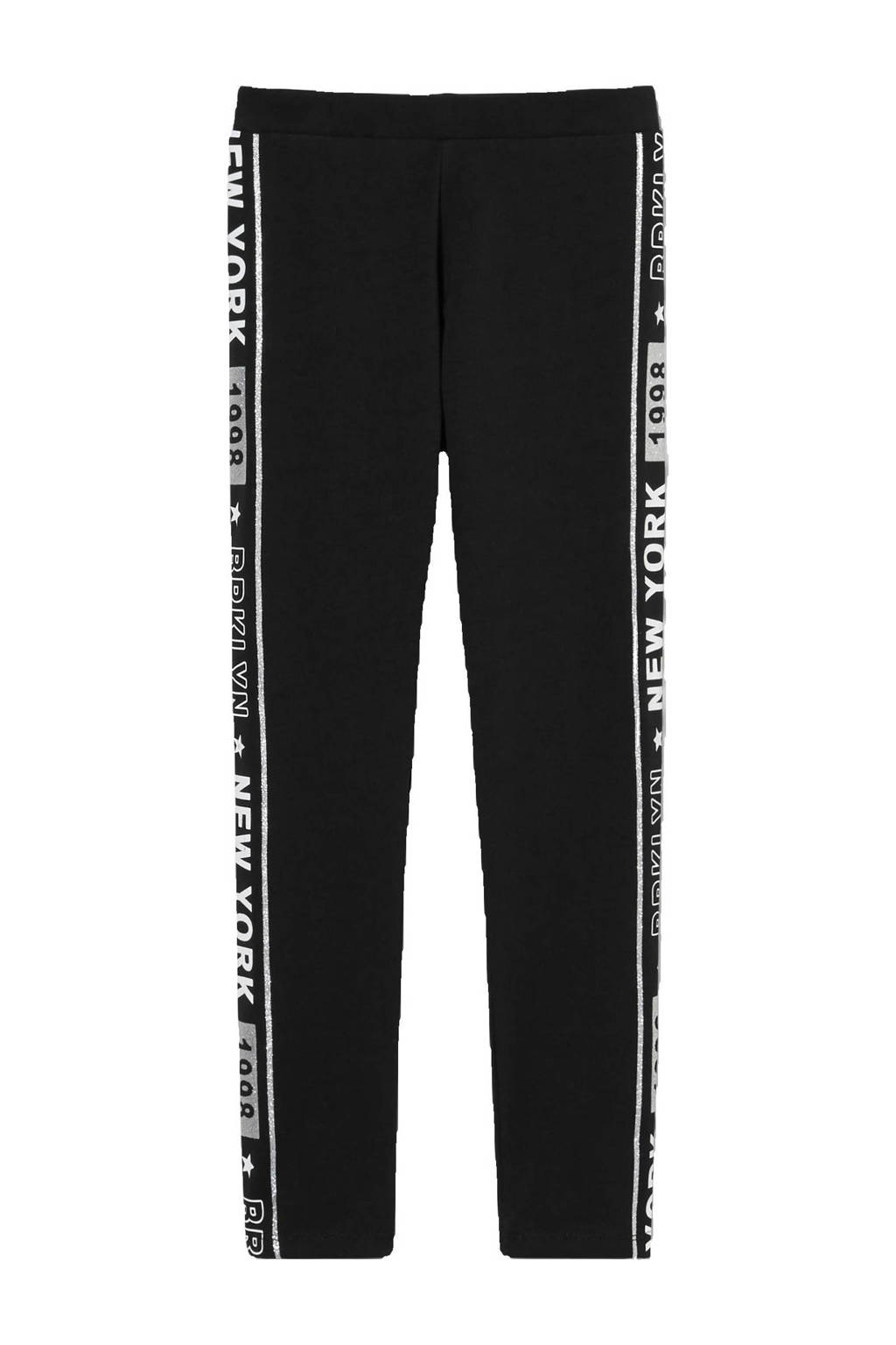 C&A broek met zijstreep zwart/wit, Zwart/wit