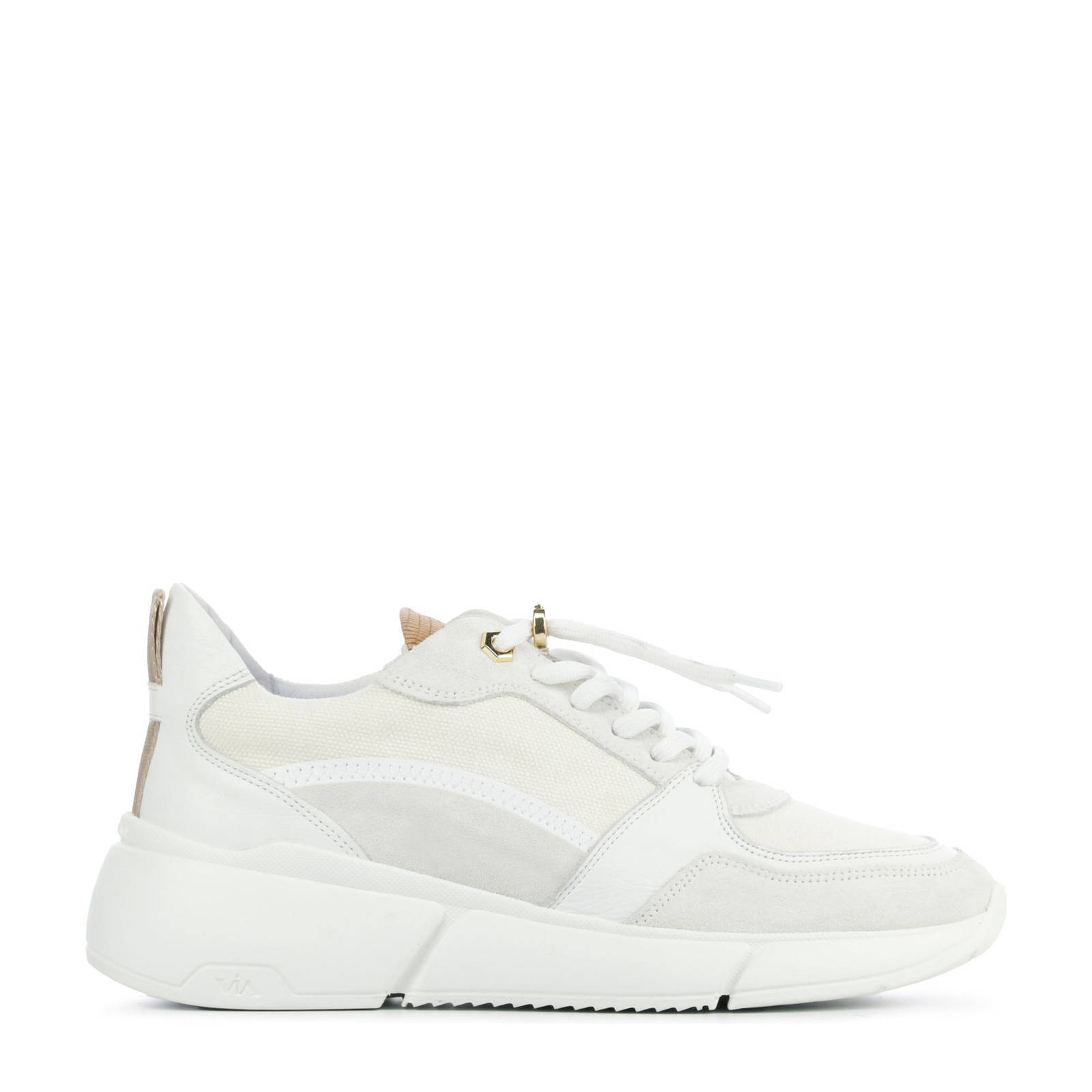 Via Vai 5601030 leren chunky sneakers wit | wehkamp