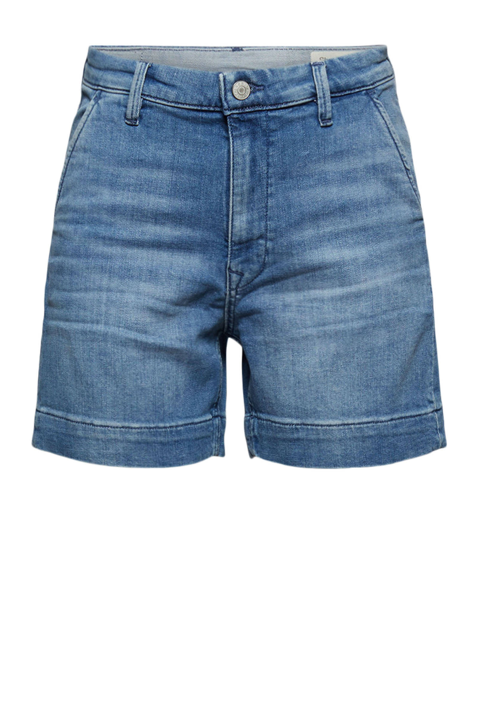 ESPRIT Women Casual jeans short met biologisch katoen blauw | wehkamp