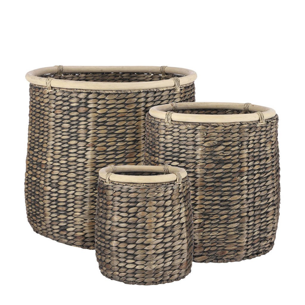 Mica Decorations opbergmand (set van 2), Zwart