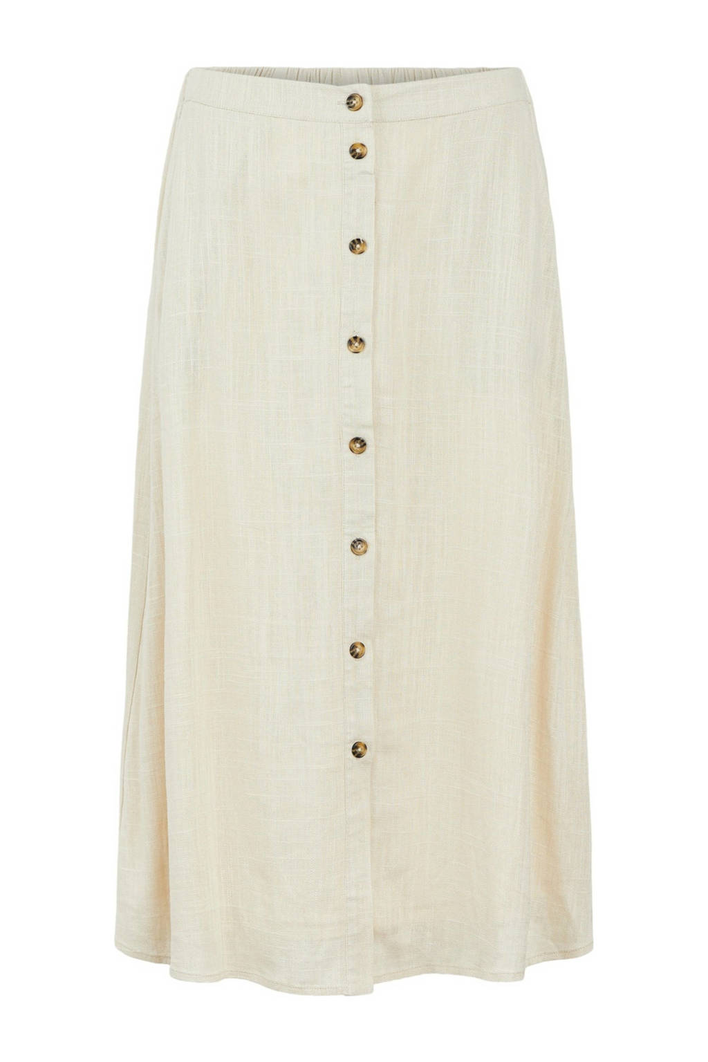 PIECES midi rok PCTIMEY ecru, Ecru