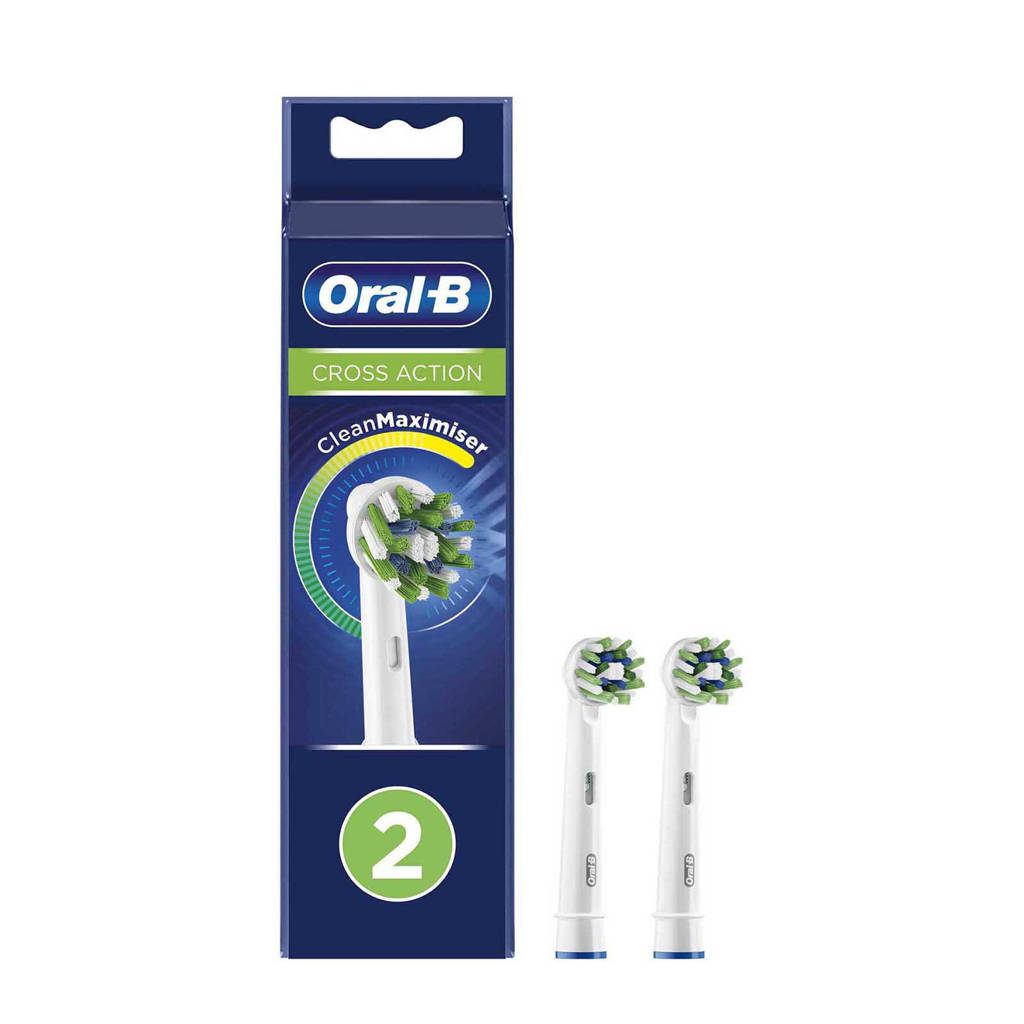Oral-B  CrossAction opzetborstels (2 stuks), Wit