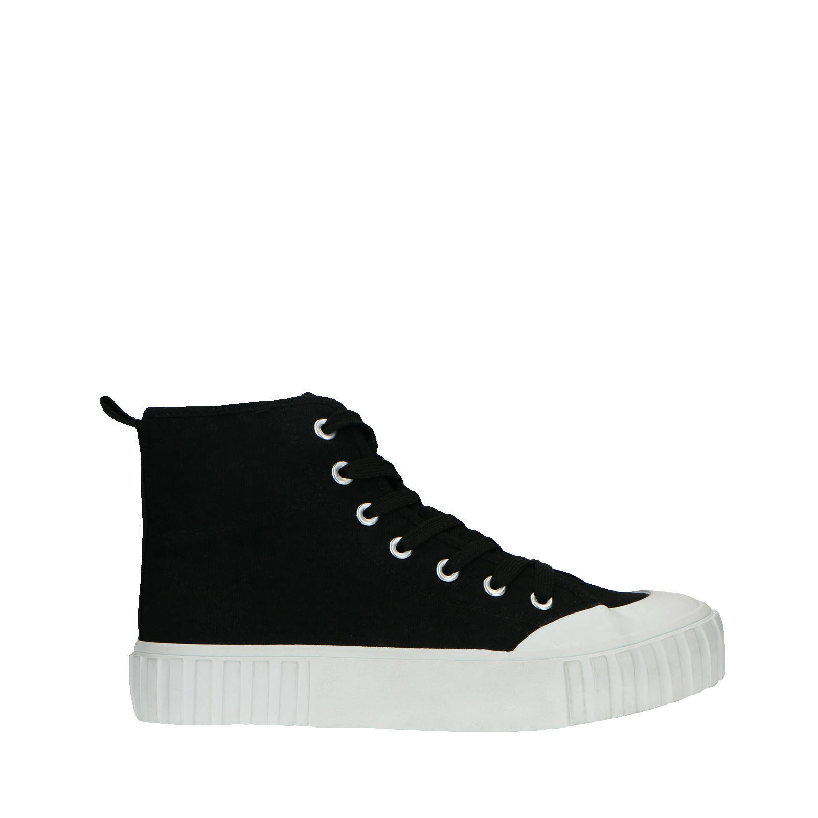 Sacha hoge canvas sneakers zwart | wehkamp