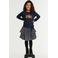 Zigga rok met panterprint blauw/roestbruin