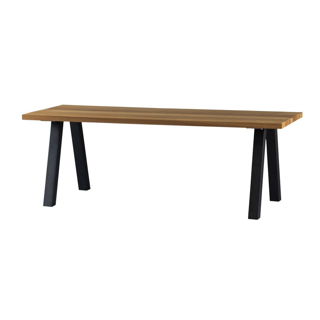 WOOOD WOOOD Tablo Tuintafel Met A-poot - Ayous/ Metaal - Naturel - 75x210x81