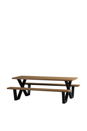 Tablo WOOOD Picknicktafel Met X-poot Buiten Tablo - Naturel - 75x206x145