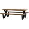 WOOOD WOOOD Tablo Picknicktafel Met X-poot Buiten - Naturel - 75x206x145