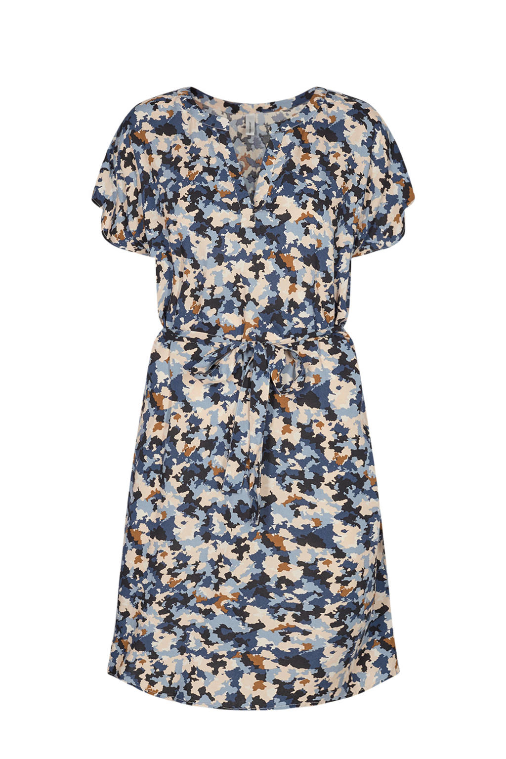 Soyaconcept jurk KALIMA met camouflageprint blauw/beige/bruin