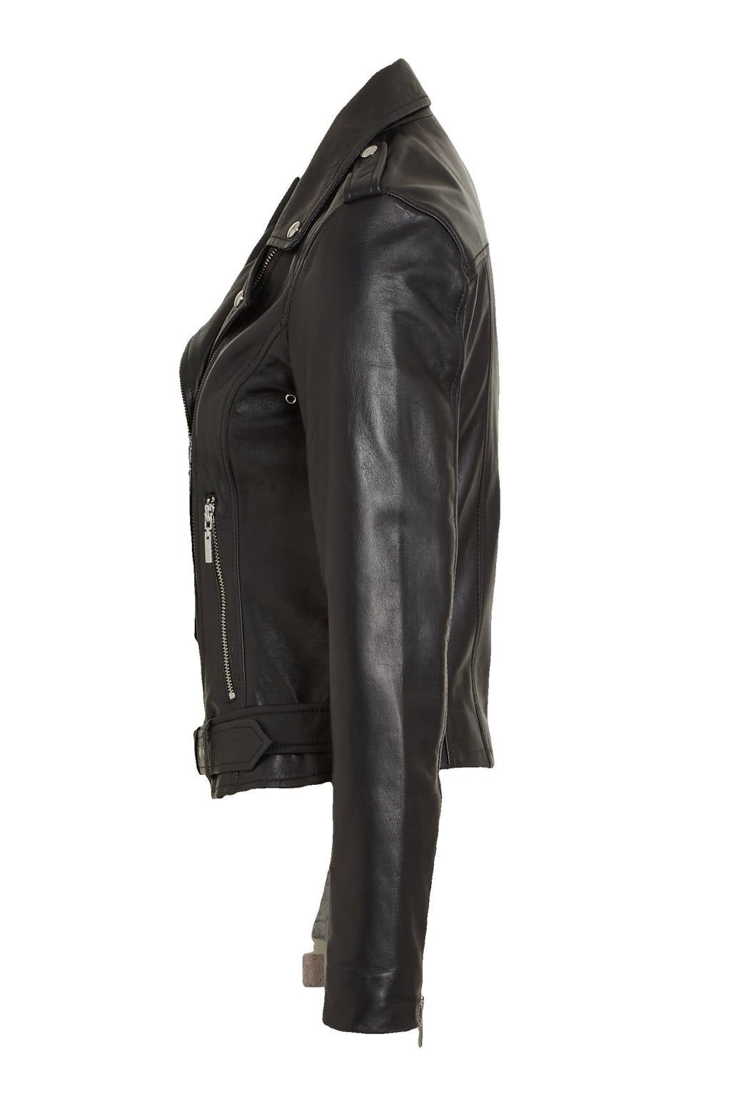 arma leren legging zwart