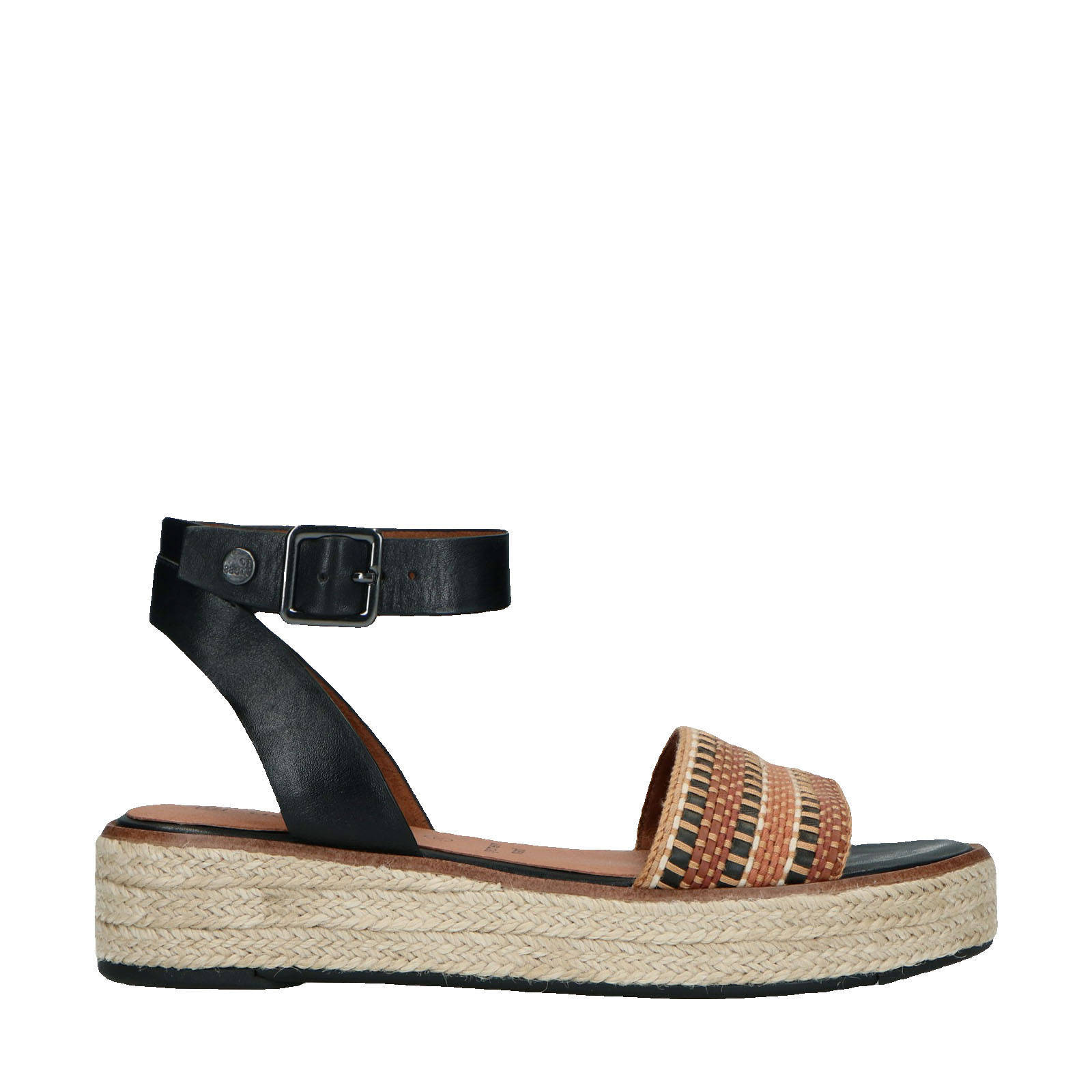 No Stress leren sandalen zwart bruin wehkamp