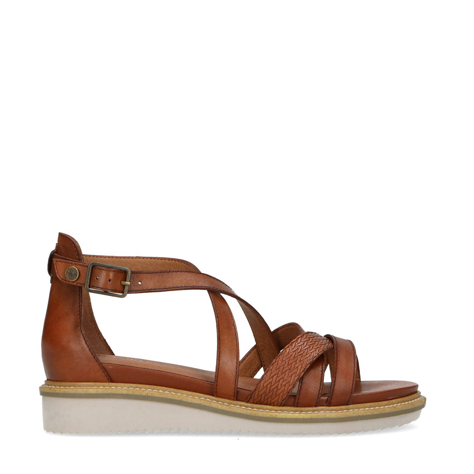 Bruine leren sandalen online dames