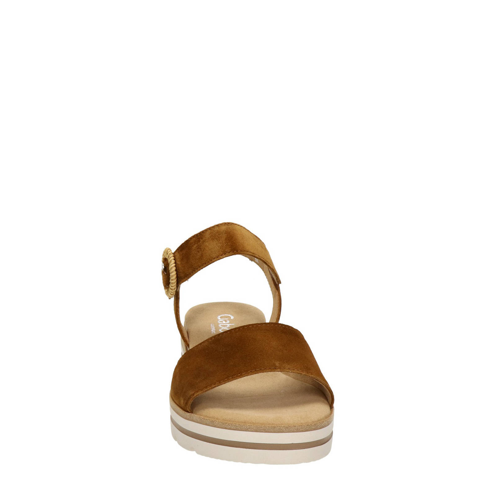 Gabor suède sandalen cognac | wehkamp