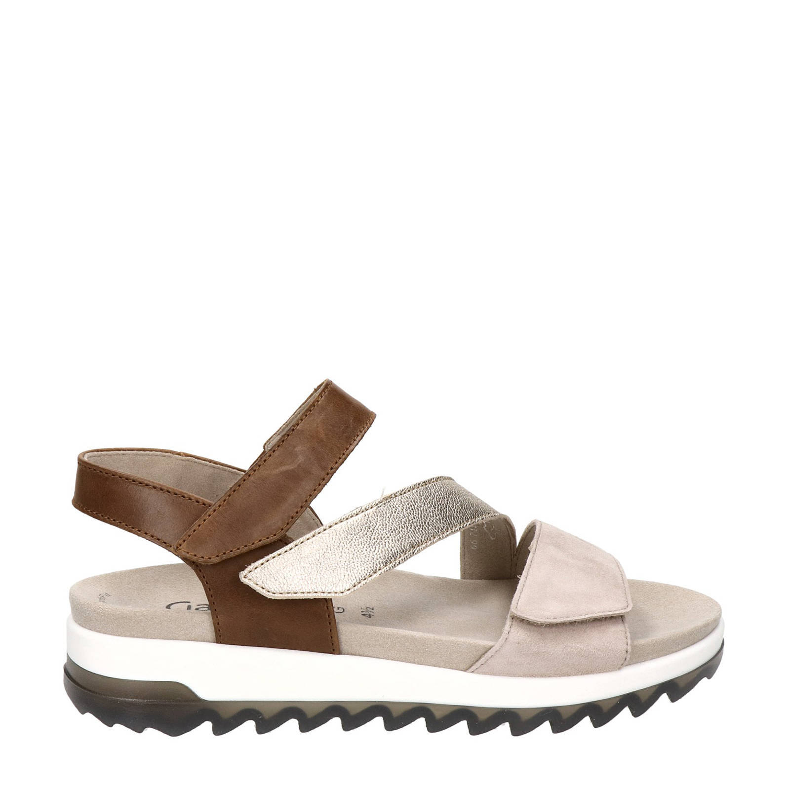 Gabor Florenz leren sandalen bruin/multi | wehkamp