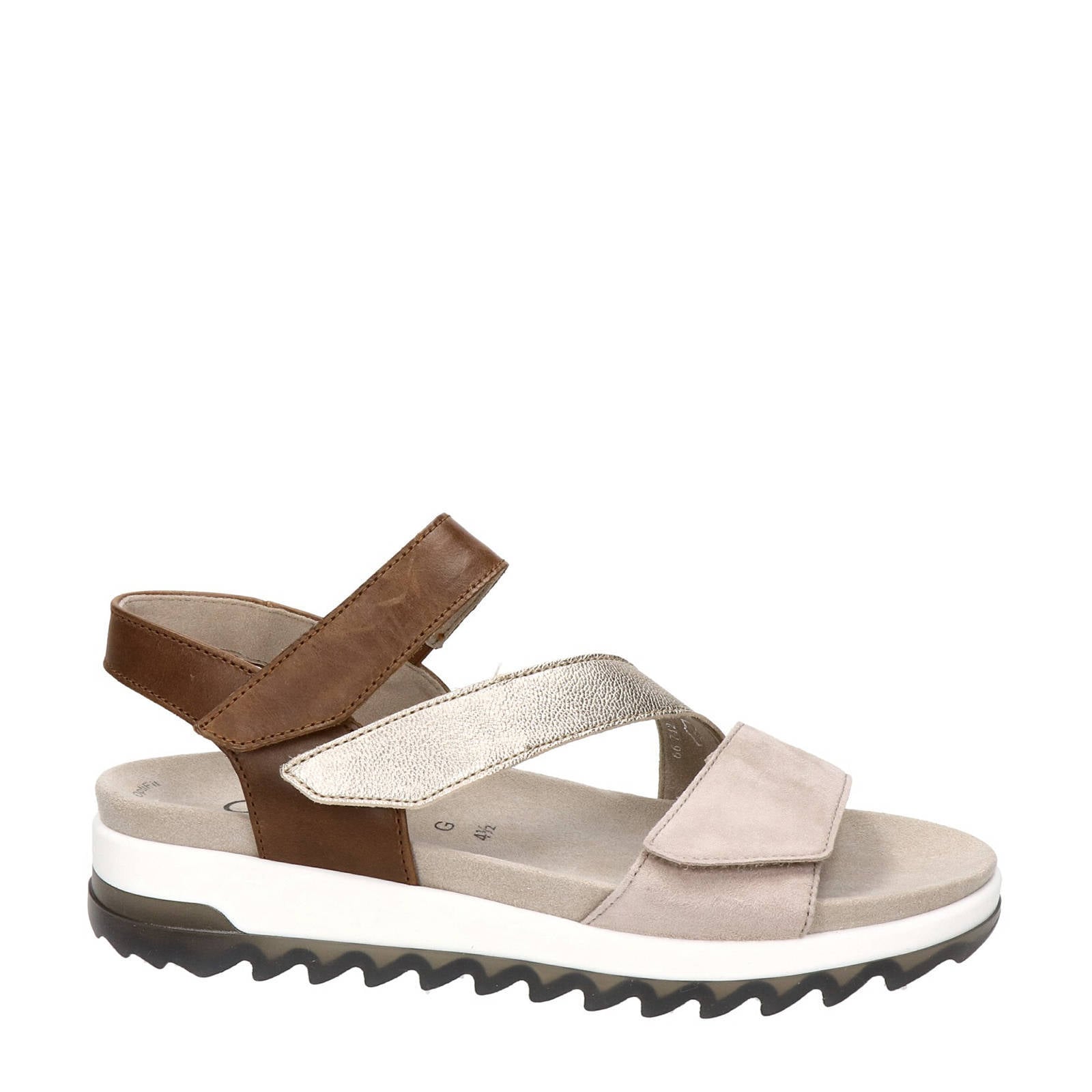 Gabor Florenz leren sandalen bruin/multi | wehkamp
