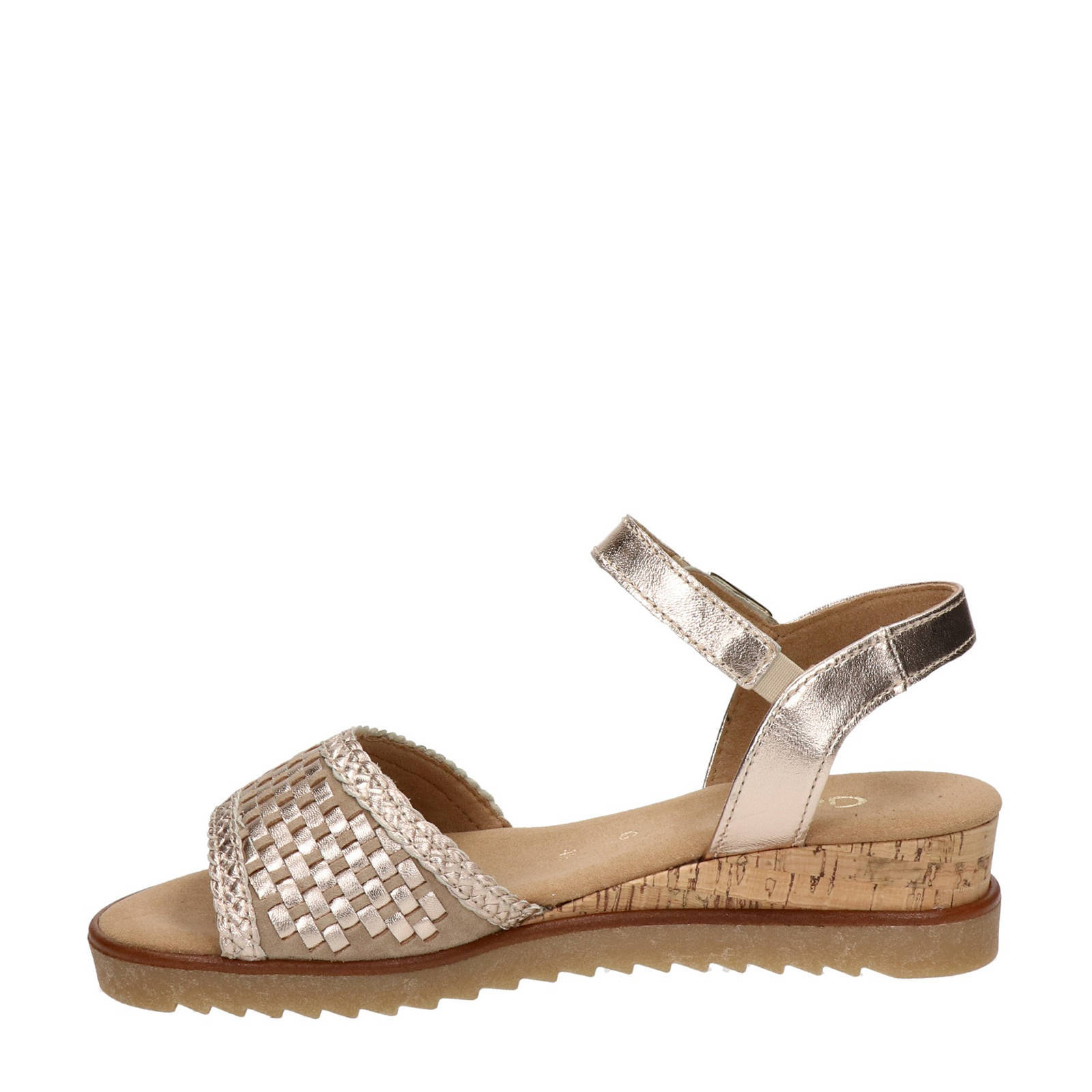 Gabor Genua leren sandalen roségoud | wehkamp