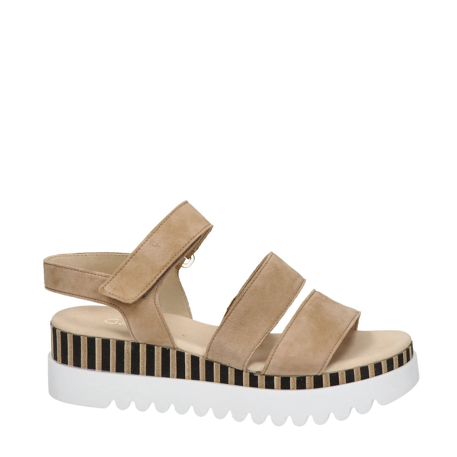 Gabor suède sandalen beige | wehkamp