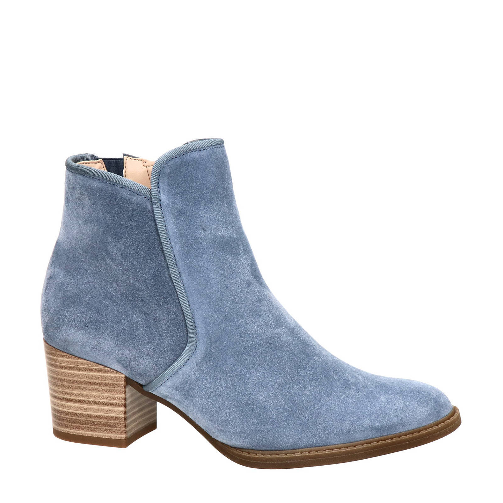 Gabor suède enkellaarzen blauw | wehkamp