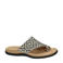 Gabor leren teenslippers zwart/wit