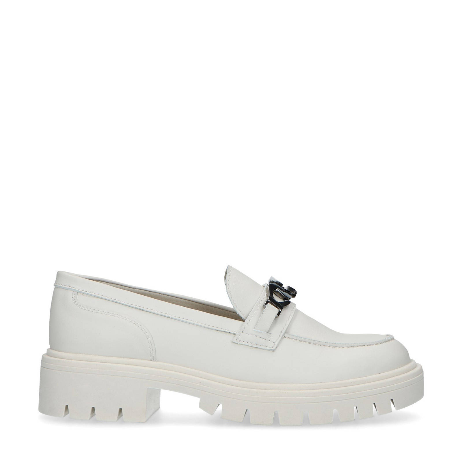 Sacha leren loafers off white | wehkamp
