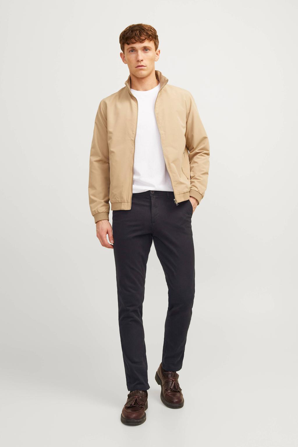 JACK & JONES JEANS INTELLIGENCE slim fit it chino JJIMARCO JJBOWIE zwart