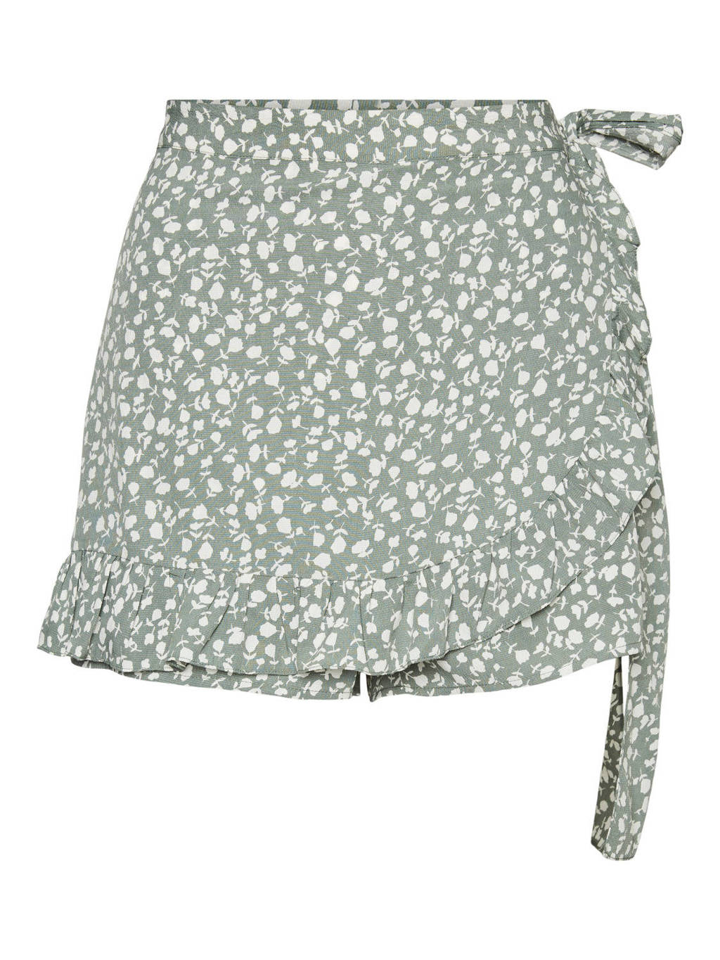 VERO MODA high waist loose fit skort VMNIL met all over print lichtgroen, Lichtgroen