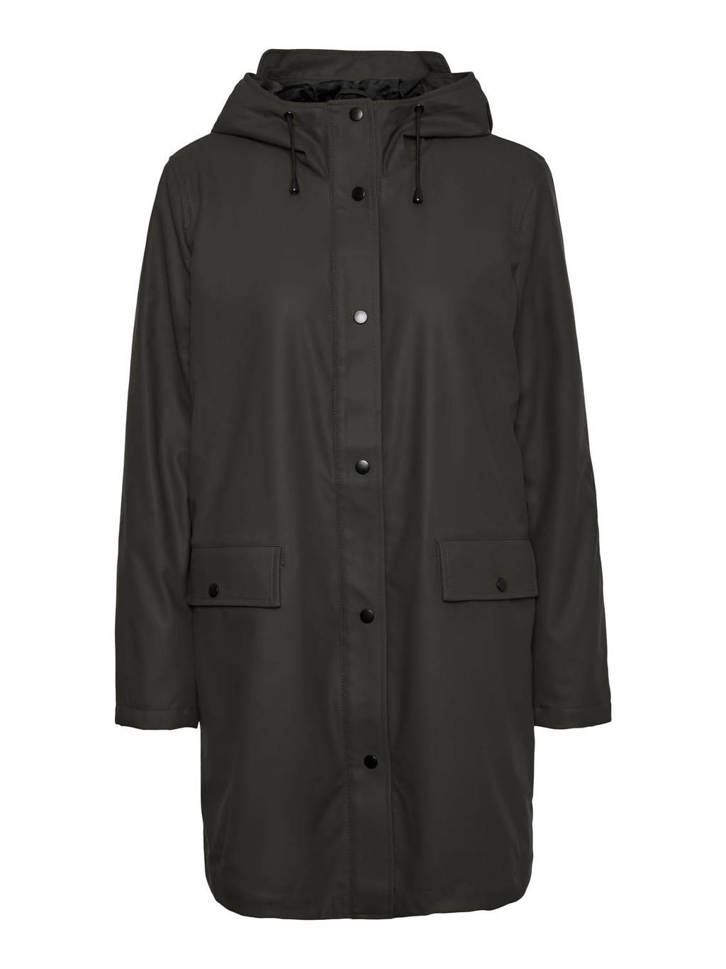 VERO MODA coated jas VMASTA donkergroen, Donkergroen