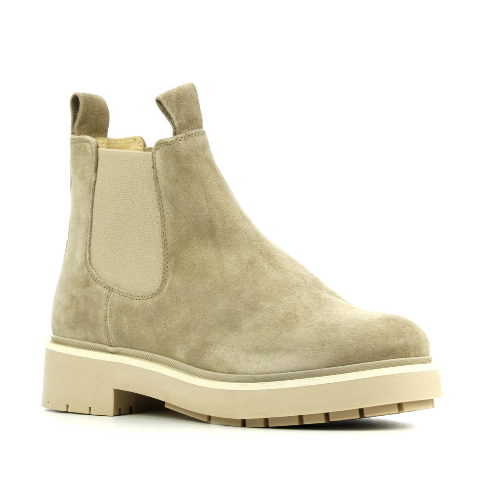 Via Vai 5601060 suède chelsea boots beige | wehkamp