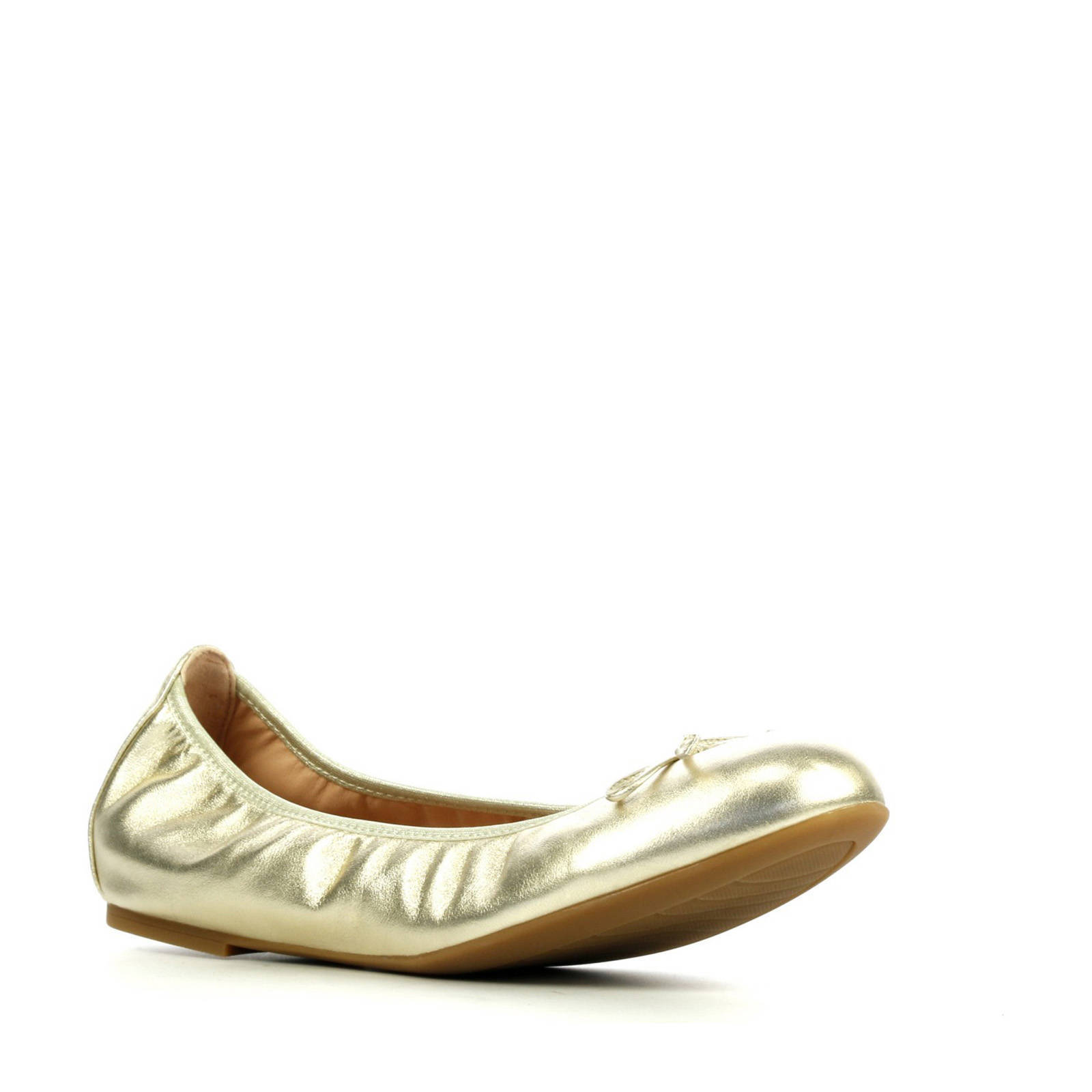 Unisa Acor leren ballerina's goud | wehkamp