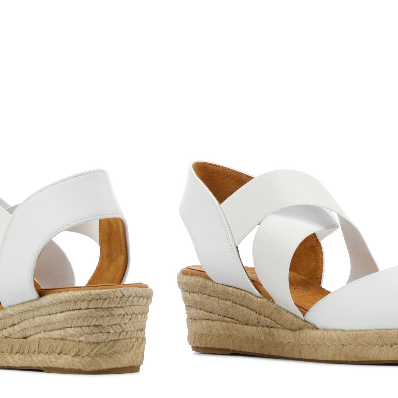 Unisa Cele leren espadrilles wit | wehkamp