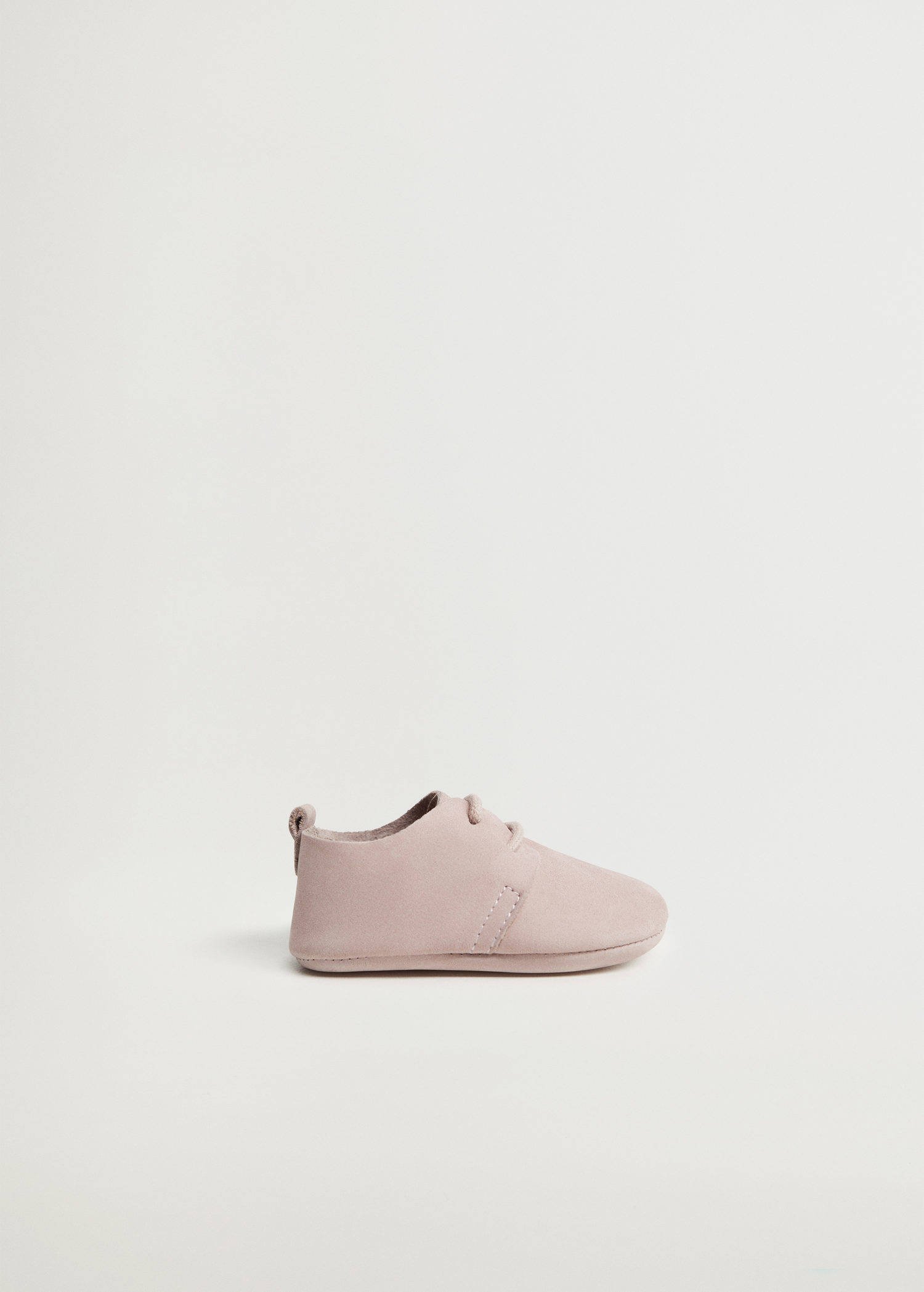 Mango Kids leren babyschoenen lichtroze wehkamp