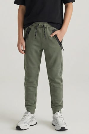 regular fit joggingbroek Lax army groen