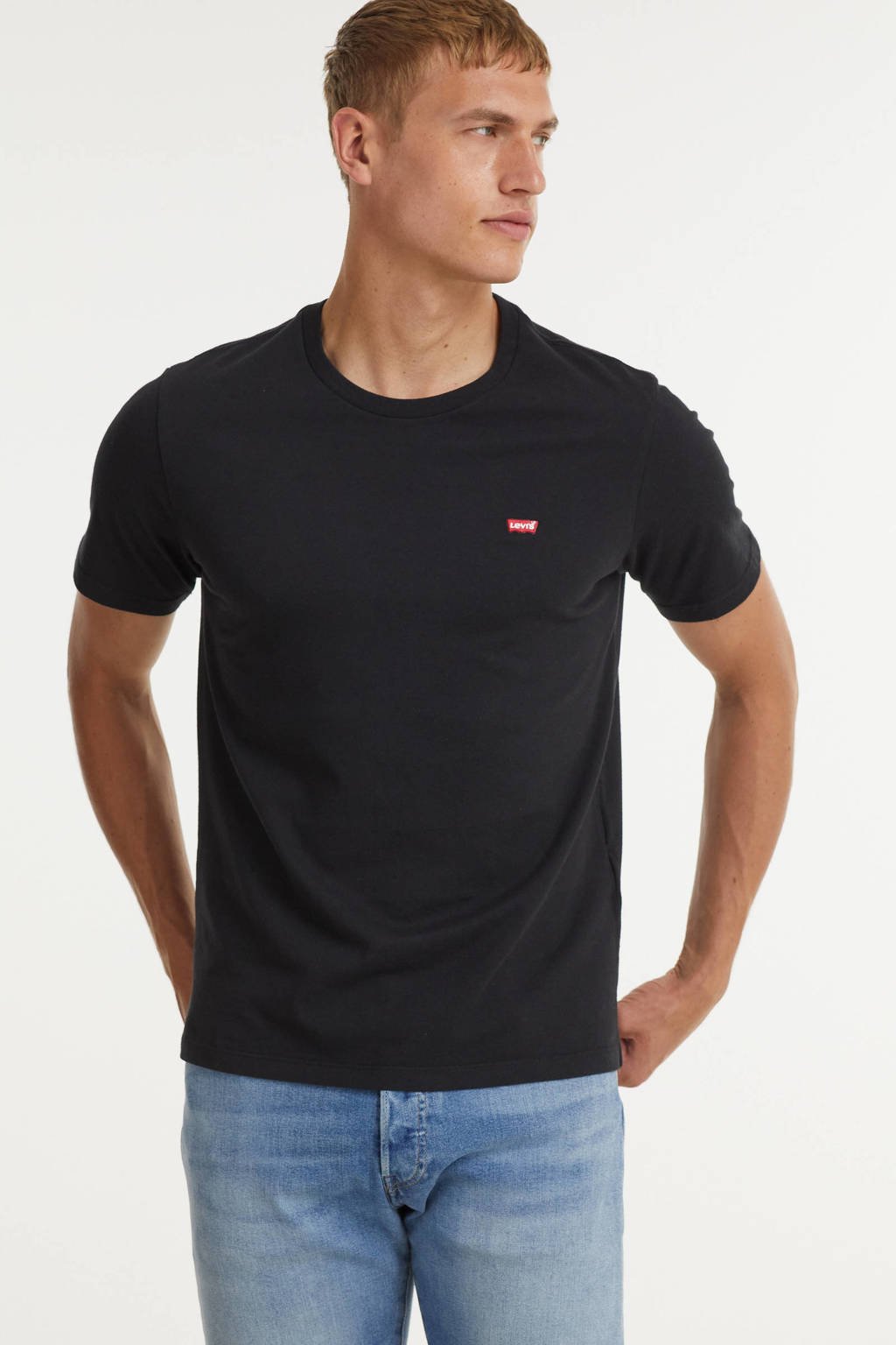 Eenzaamheid subtiel schroef Levi's basic T-shirt zwart | wehkamp