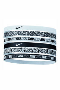 Nike   sport haarbandjes (set van 6), Wit/zwart