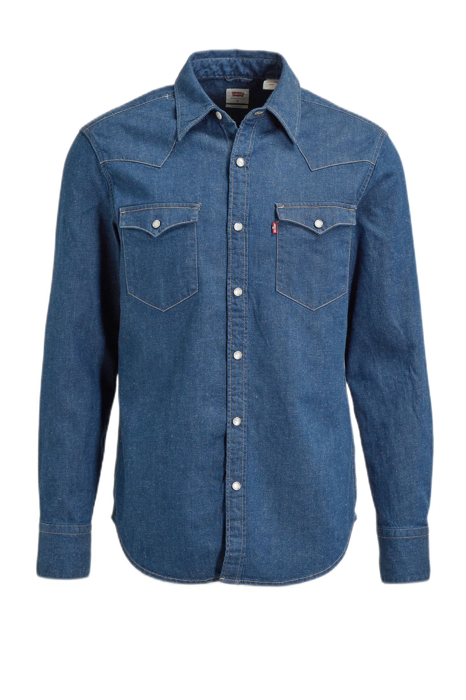 Levi's regular fit denim overhemd BARSTOW WESTERN donkerblauw | wehkamp