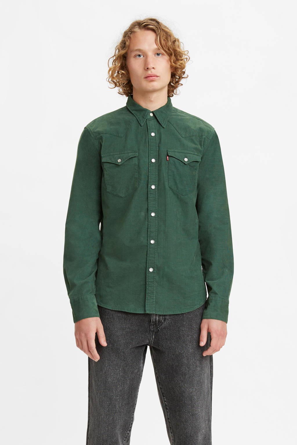 Werkgever periode opschorten Levi's regular fit overhemd groen | wehkamp