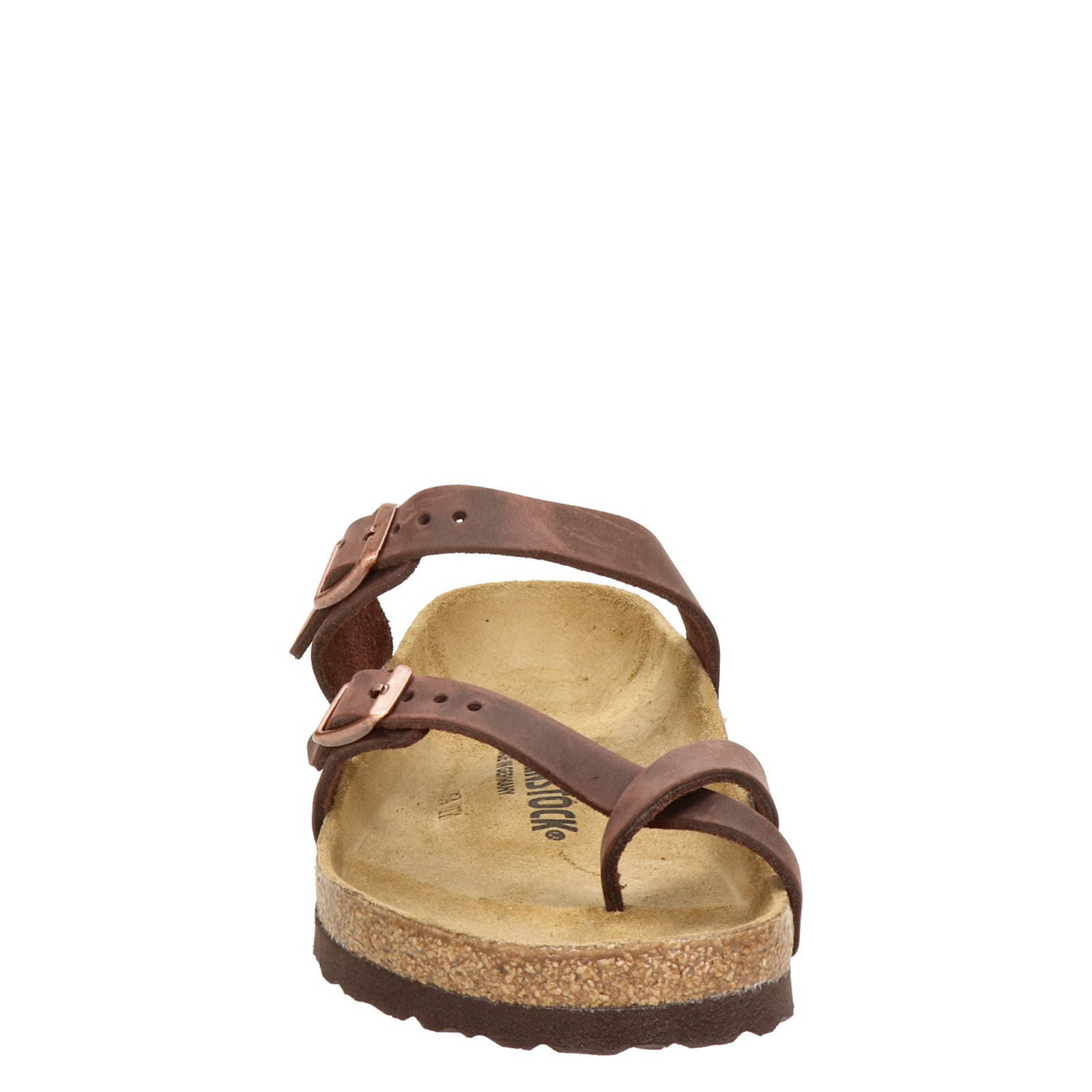 Birkenstock Mayari leren teenslippers bruin | wehkamp