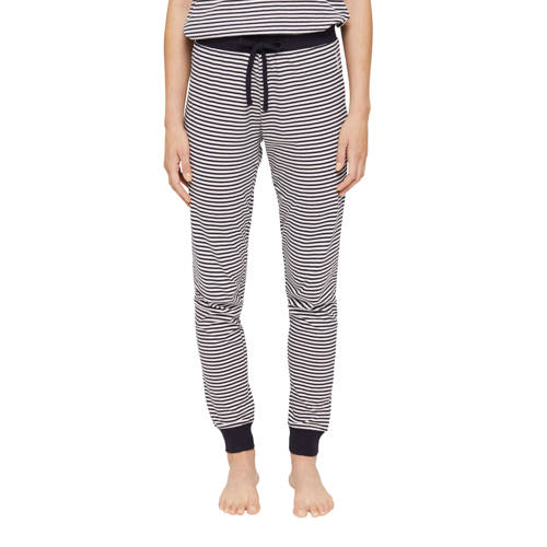 ESPRIT Women Bodywear pyjamabroek donkerblauw/wit
