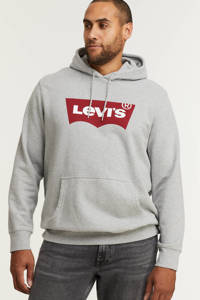 Levi's Big and Tall hoodie Plus Size met logo grijs