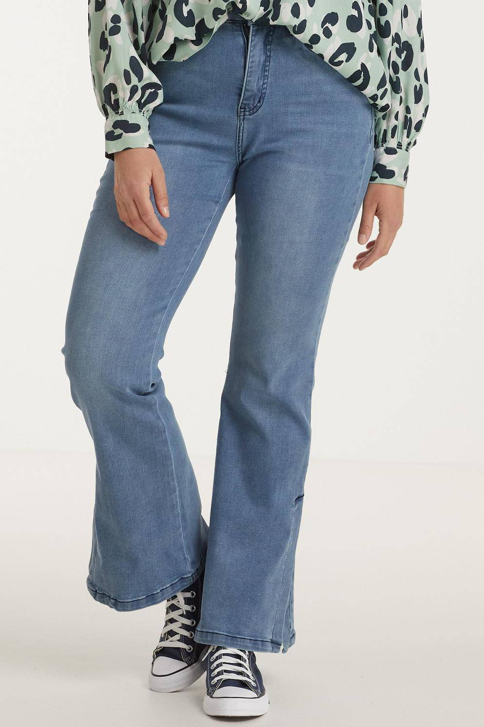 Fox Factor high waist flared jeans BOBI heaven blue | wehkamp