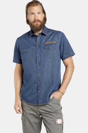 casual overhemd blauw