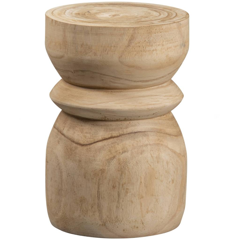 WOOOD Bikkel Kruk - Hout - Zwart - 40x28x28