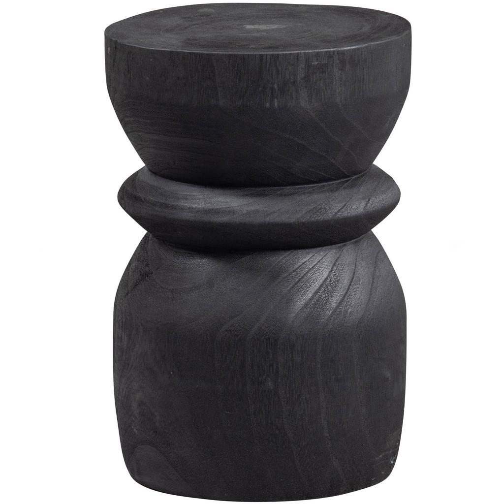 WOOOD WOOOD Bikkel Kruk - Hout - Naturel - 40x28x28